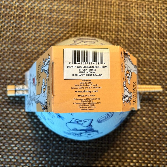 Disney Winnie the Pooh Blue Dreams Ramen Bowl & Chopsticks NEW - Picture 7 of 7